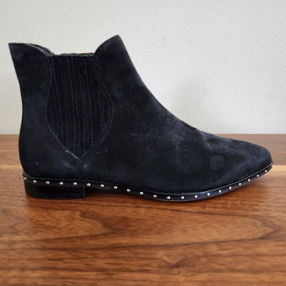 Rebecca Minkoff Madysin Black Suede Leather Ankle Bootie Boot Fall Winter Size 6 - Picture 2 of 9